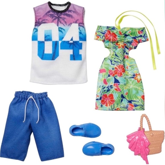Barbie Fashion Pack Tropical Dress & Jersey - Picture 2 of 5